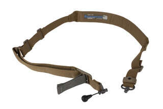 Blue Force Gear Vickers 221 Padded carbine sling with RED swivel in coyote